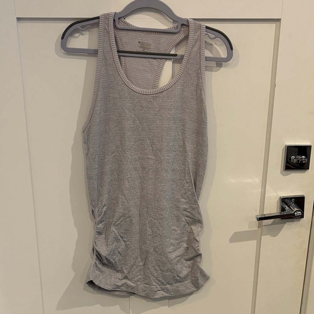 Athleta Light Gray razorback Tank Top
